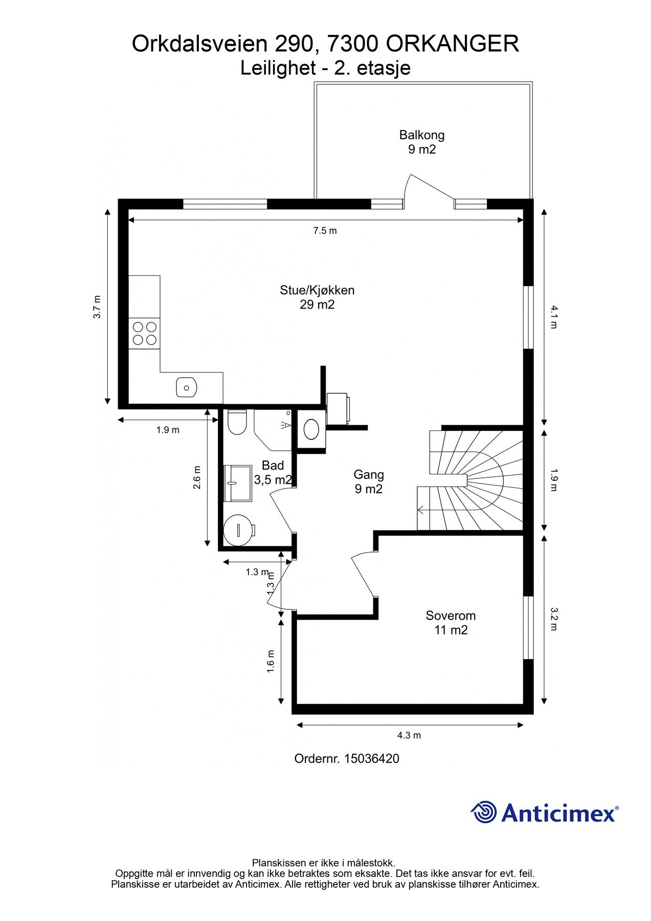 Planskisse 2. etasje. Galleribilde