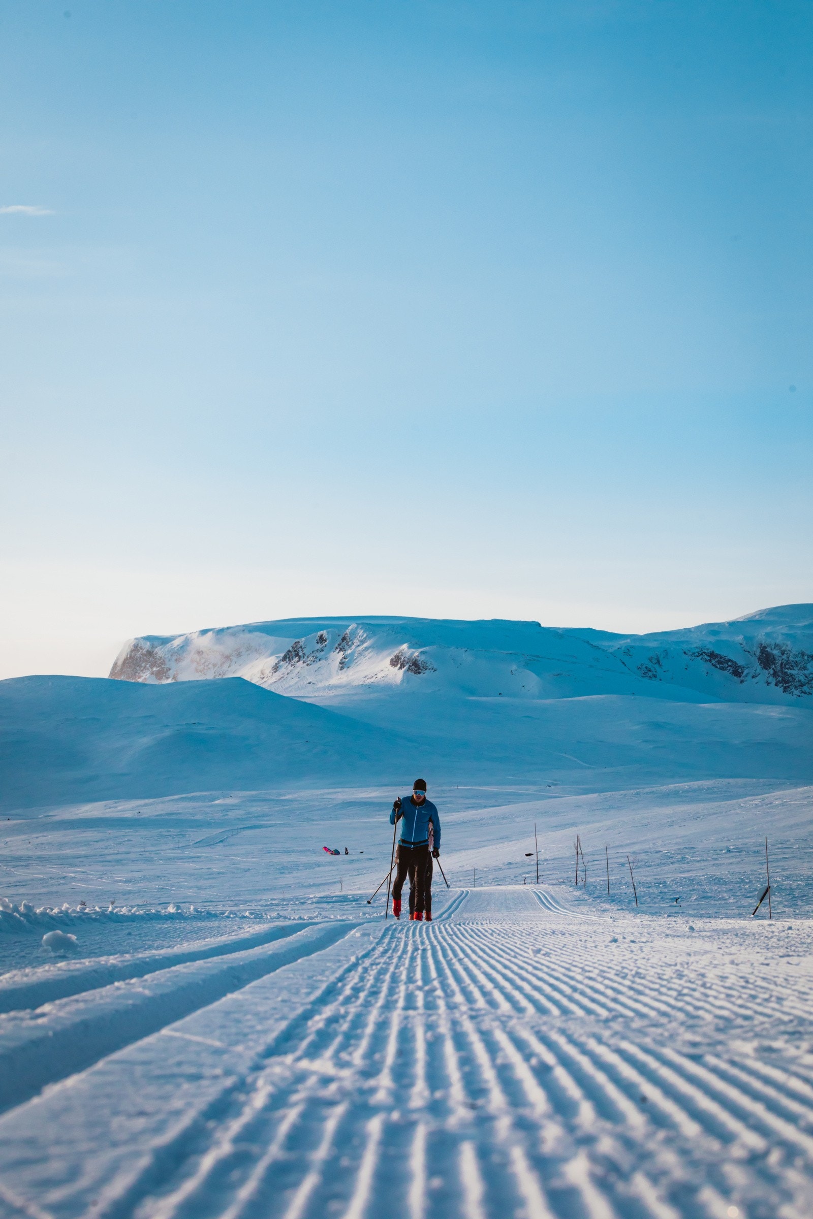Langrennsløyper finner du rett utenfor hyttedøren- På Geilo kan du boltre deg i hele 500 km med preparerte løyper. VIsit Geilo AS. Foto: Paul Arthur Lockhart Galleribilde