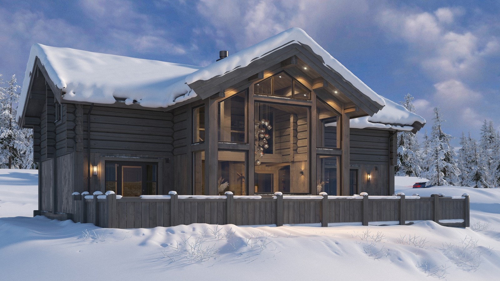 Illustrasjon av stavlafthytte G3 Galleribilde