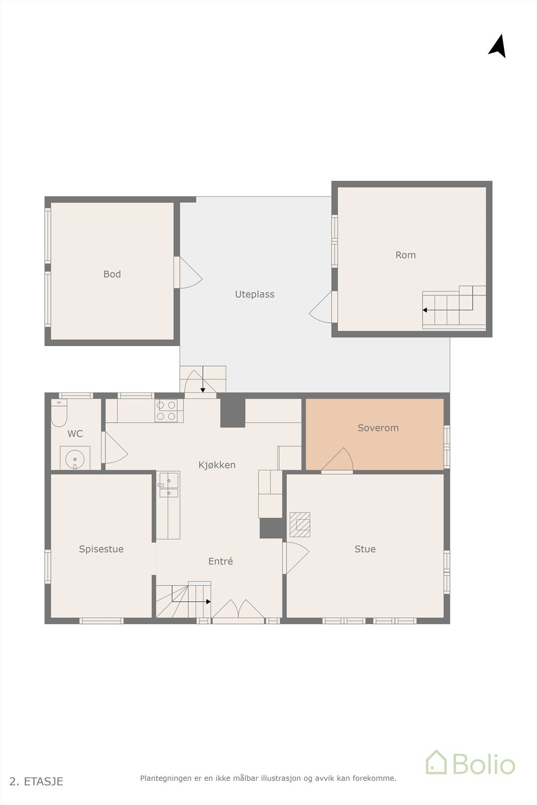 Plantegning 1. etasje. Galleribilde