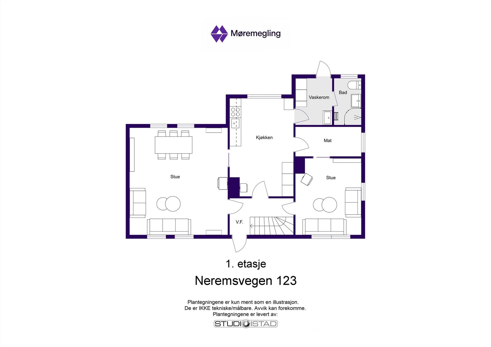 Plantegning hovedetasje Galleribilde