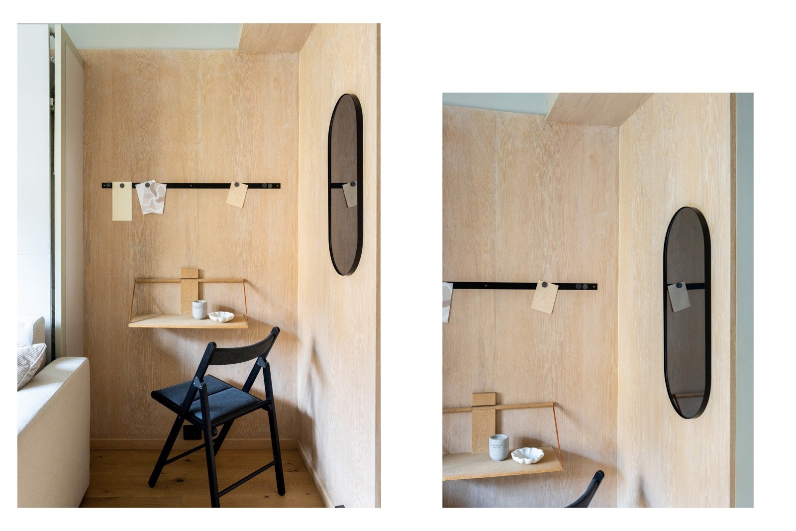 Praktisk og plassbesparende arbeidskrok, ideell som hjemmekontor. Galleribilde