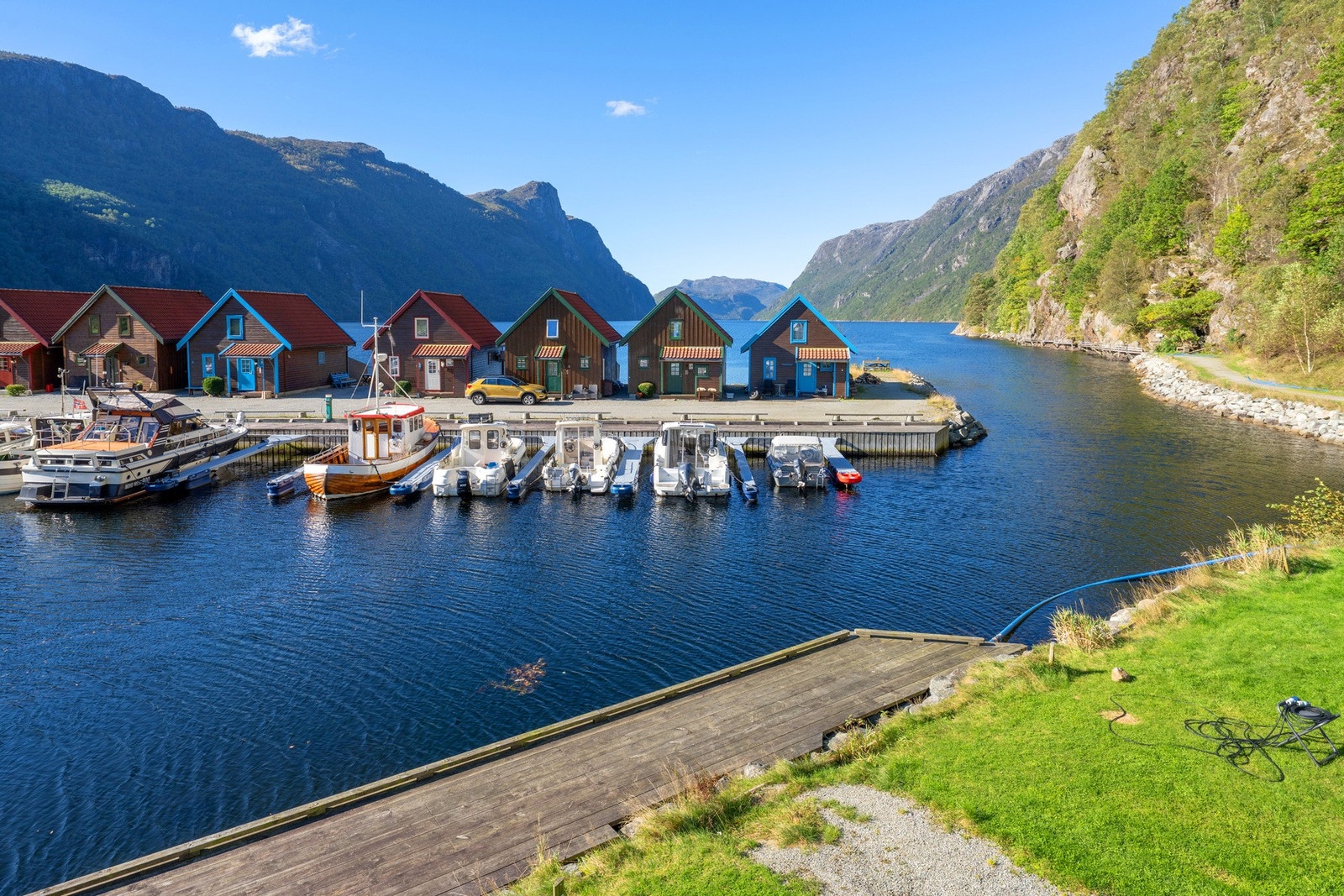 En kan ta båt til hytten om en vil! Galleribilde