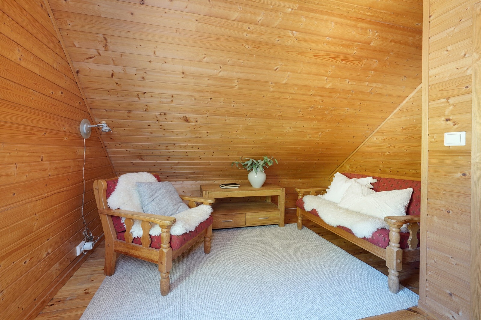 Plass til sittegruppe på soverom Galleribilde