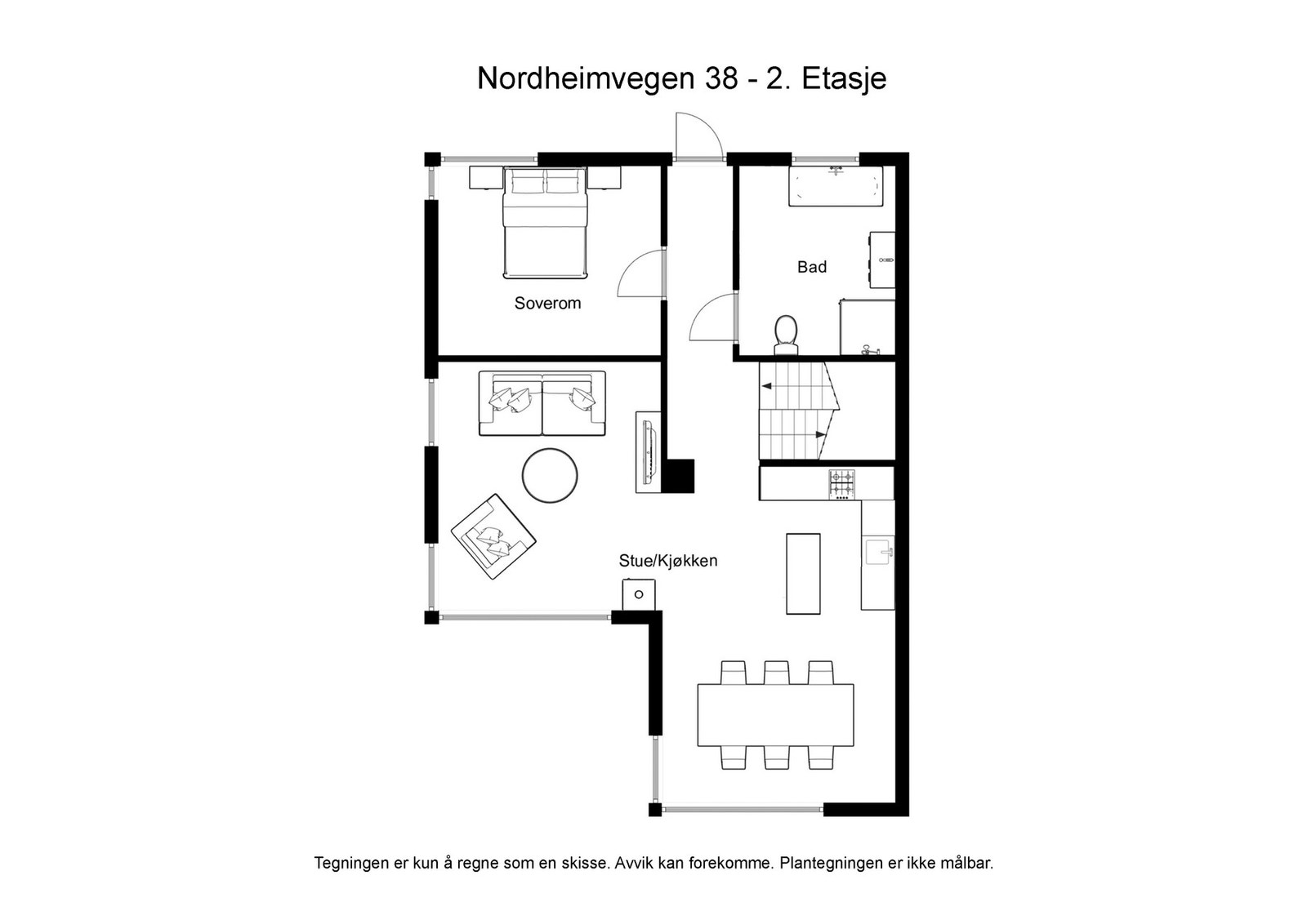 Plantegning hovedetasje Galleribilde