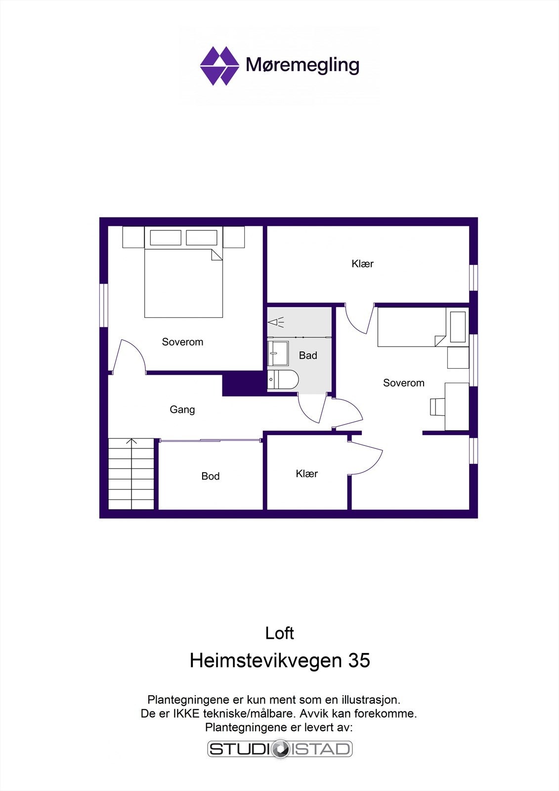 Plantegning loft Galleribilde