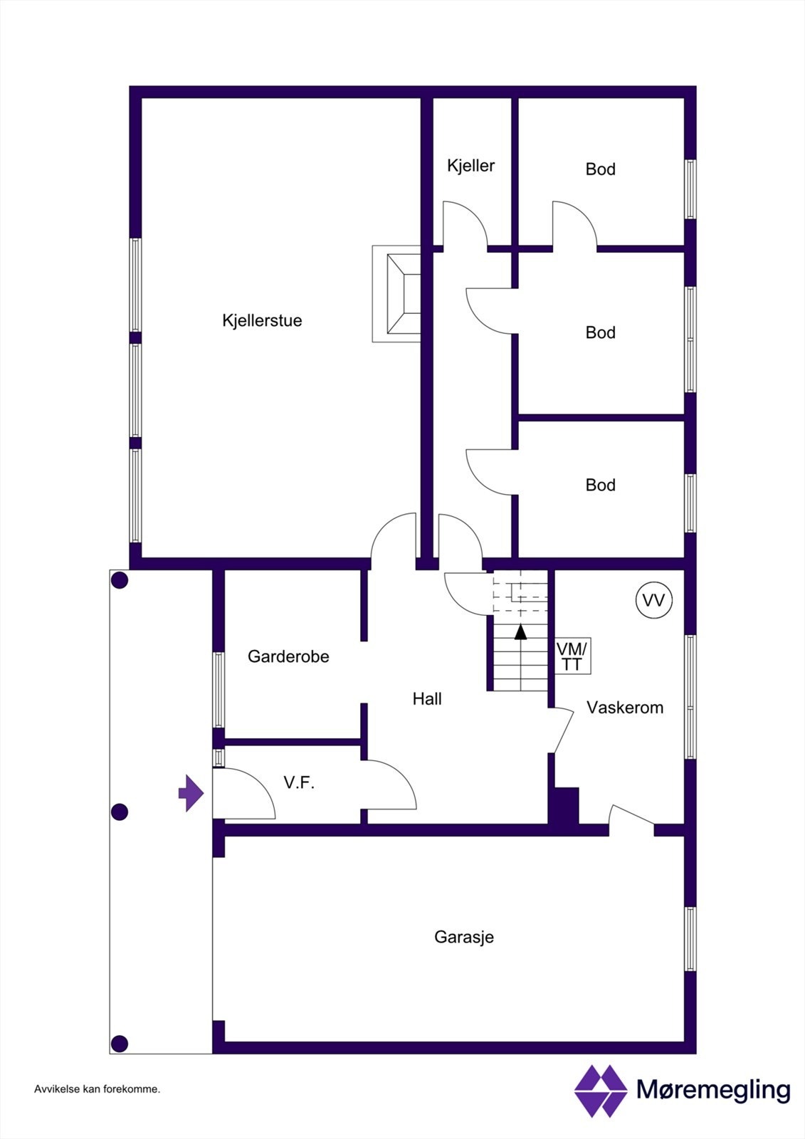 Plantegning underetasje- 2D Galleribilde