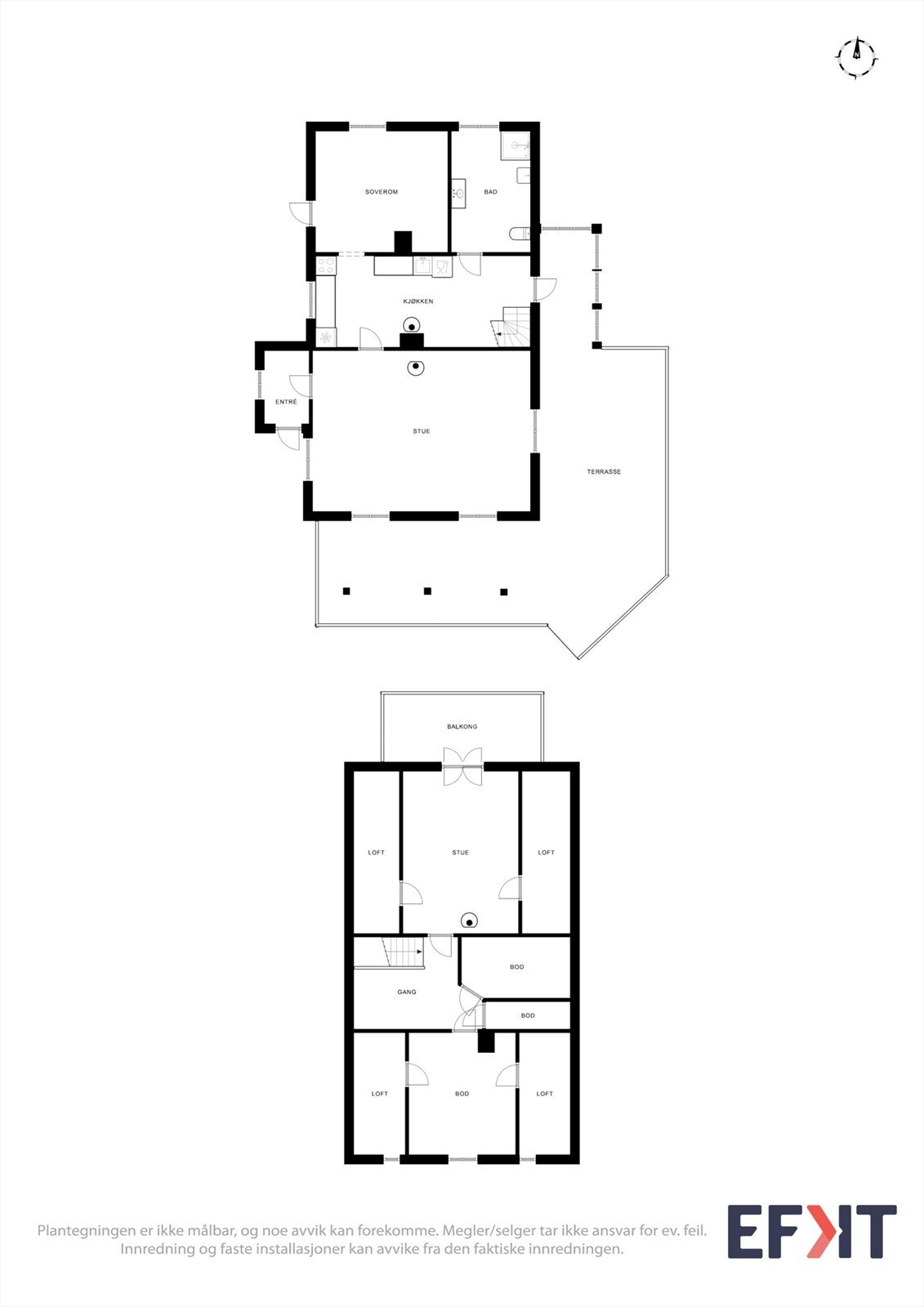 Plantegningen er ikke målbar, og noe avvik kan forekomme. Megler/selger tar ikke ansvar for ev. feil. Innredning og faste installasjoner kan avvike fra den faktiske innredningen. Galleribilde