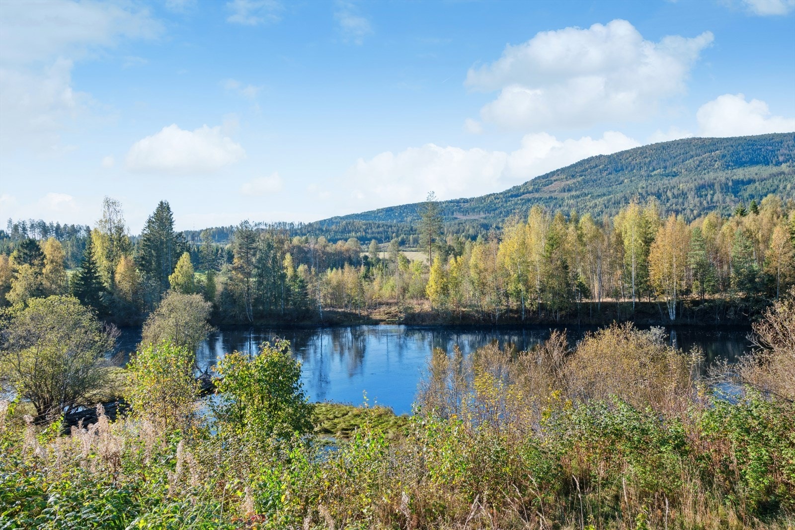 Her bor du med kort avstand til både vakker natur og nødvendige fasiliteter. Området byr på flotte turmuligheter året rundt, med nærhet til skog, fjell og vann, og gir deg en rolig og tilbaketrukket livsstil samtidig som du har enkel tilgang til sentrum. Galleribilde