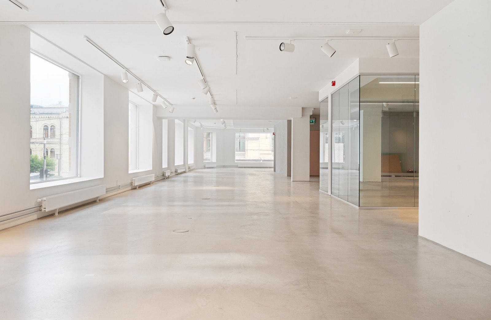 Byggets 2. etasje er i dag en whitebox hvor leietaker kan skape sin egen identitet Galleribilde