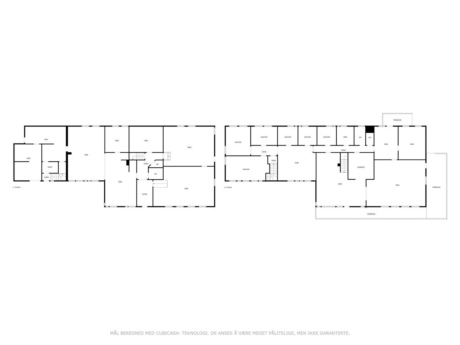 Plantegning 1.etasje og 2. etasje. Galleribilde