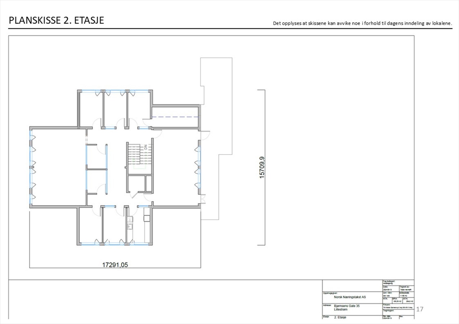 Planskisse 2. etasje. Galleribilde