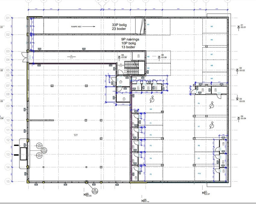 Plantegning 1 etg. Galleribilde