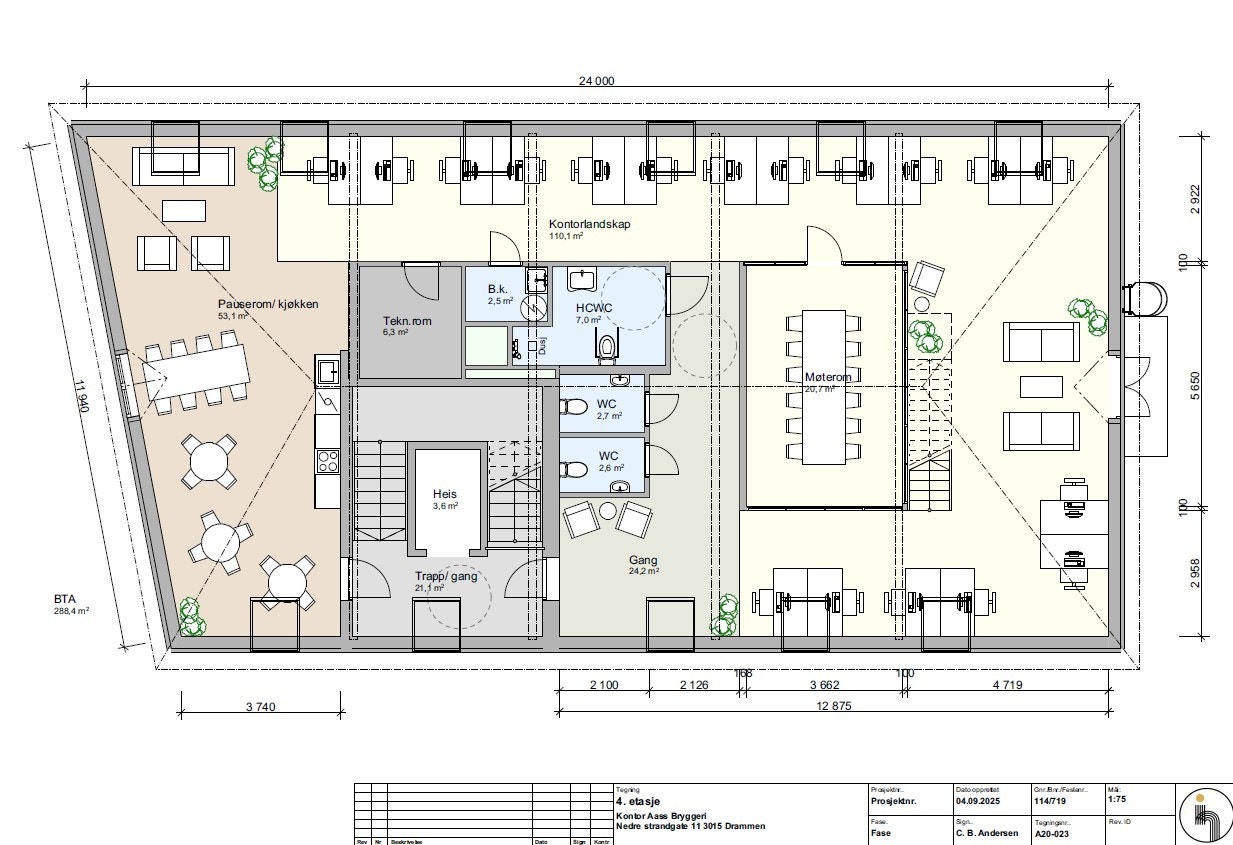 Plantegning 4 etasje Galleribilde