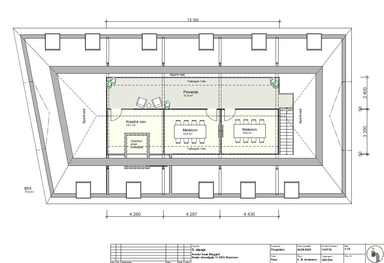 Plantegning 5 etasje Galleribilde