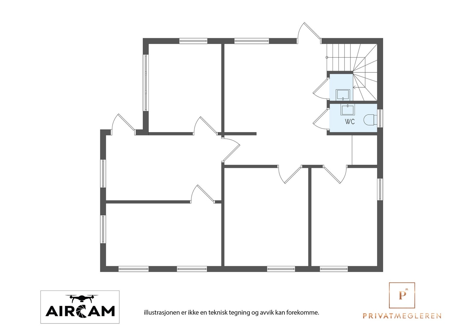 Plantegning 1. etasje. Galleribilde