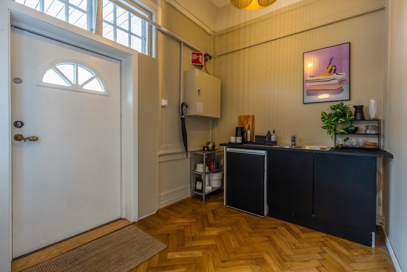 Inngangsparti med mini-kjøkken. Galleribilde