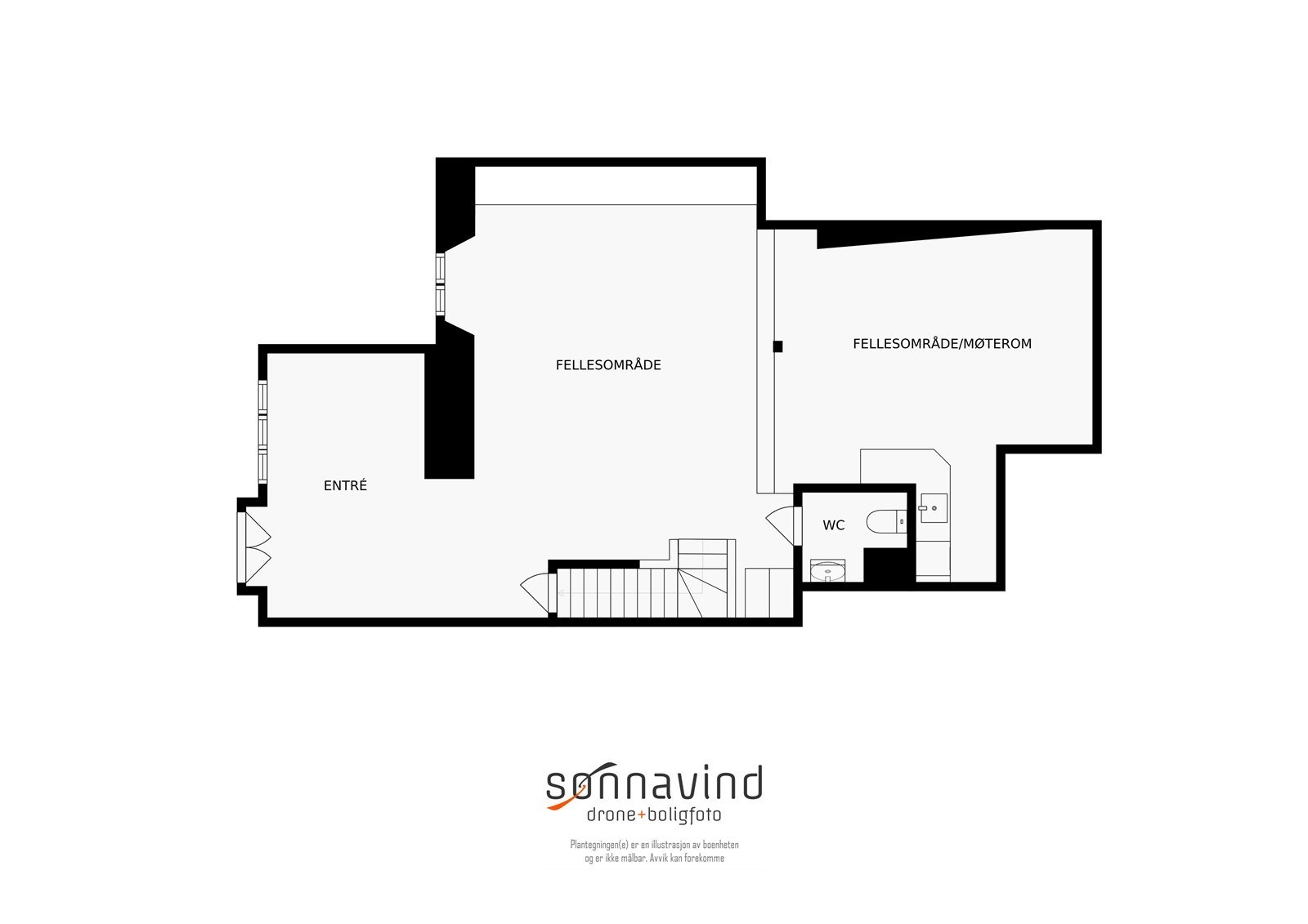 Plantegning U.etg. Galleribilde