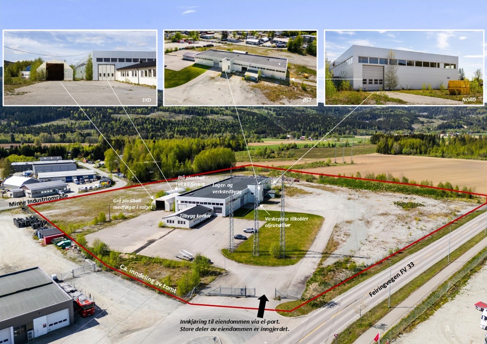 Stor tomt på ca. 33 704 kvm opparbeidet for større kjøretøy og som tåler høy belastning. Galleribilde