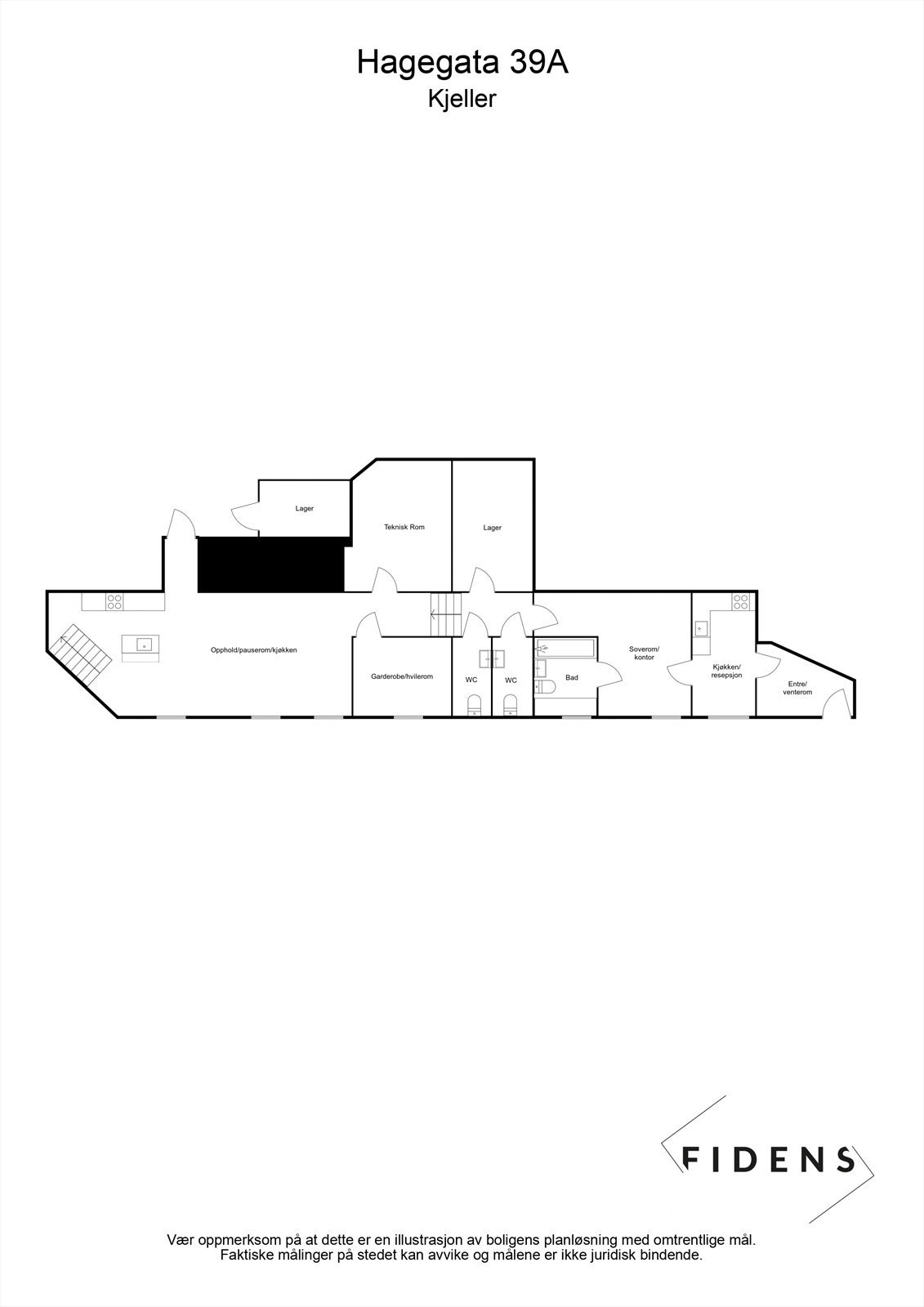 Floorplan letterhead - Hagegata 39A - Kjeller - 2D Floor Plan-3.jpg Galleribilde