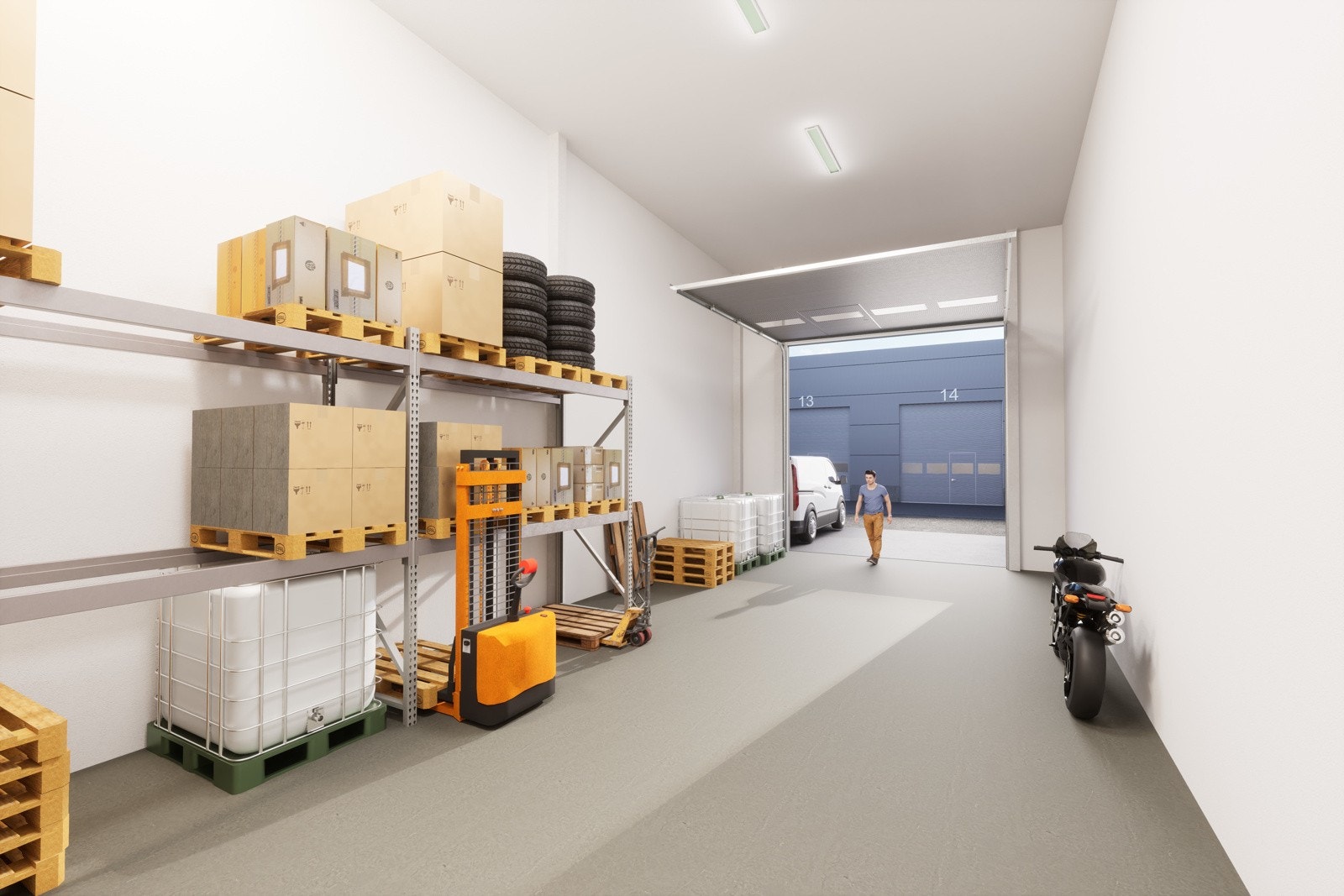 Seksjonene er på 72 kvm slik at det er god plass for lagring innvendig Galleribilde