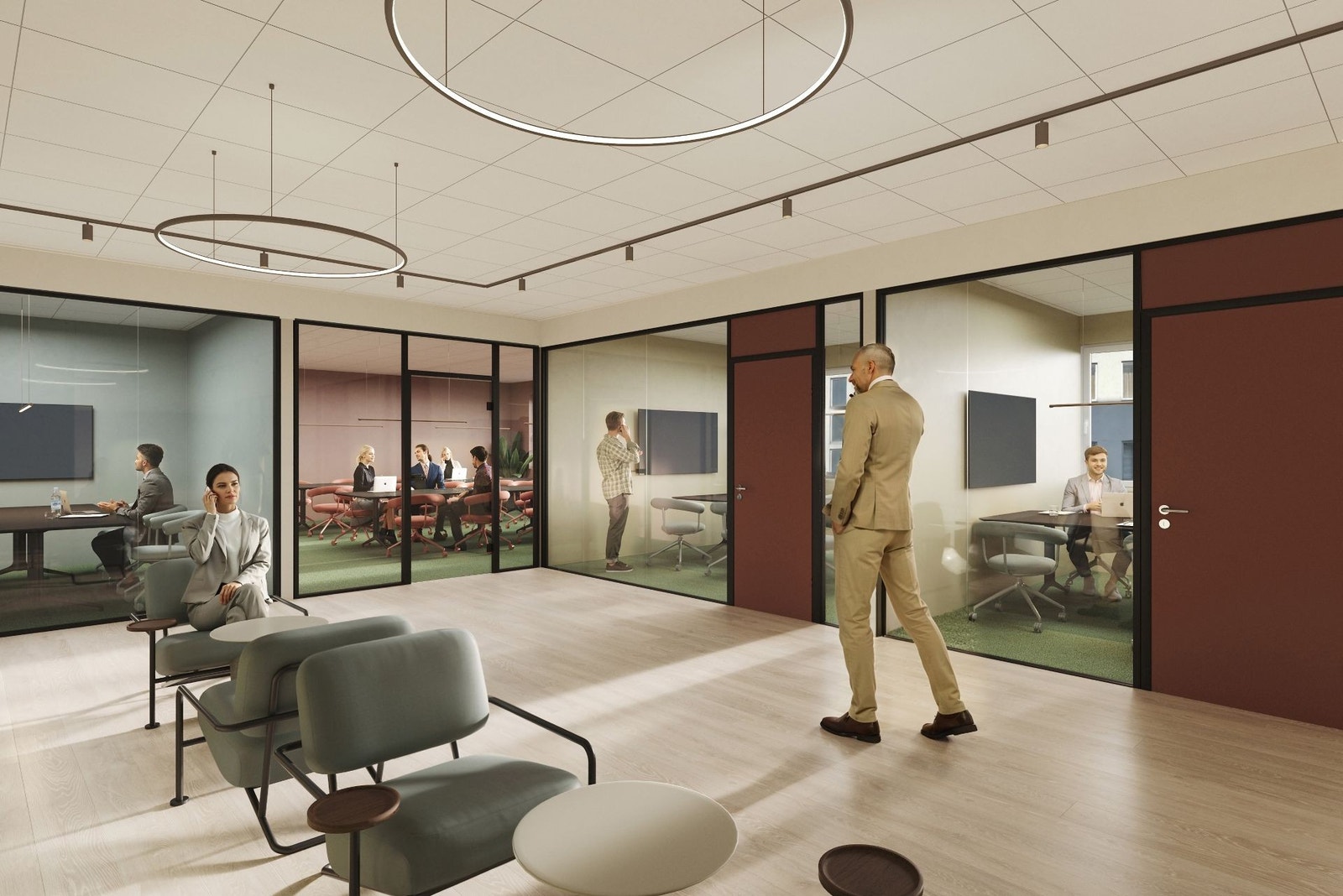 Det etableres et helt nytt møteromsenter i eiendommen som står ferdig første halvdel i 2026 Galleribilde