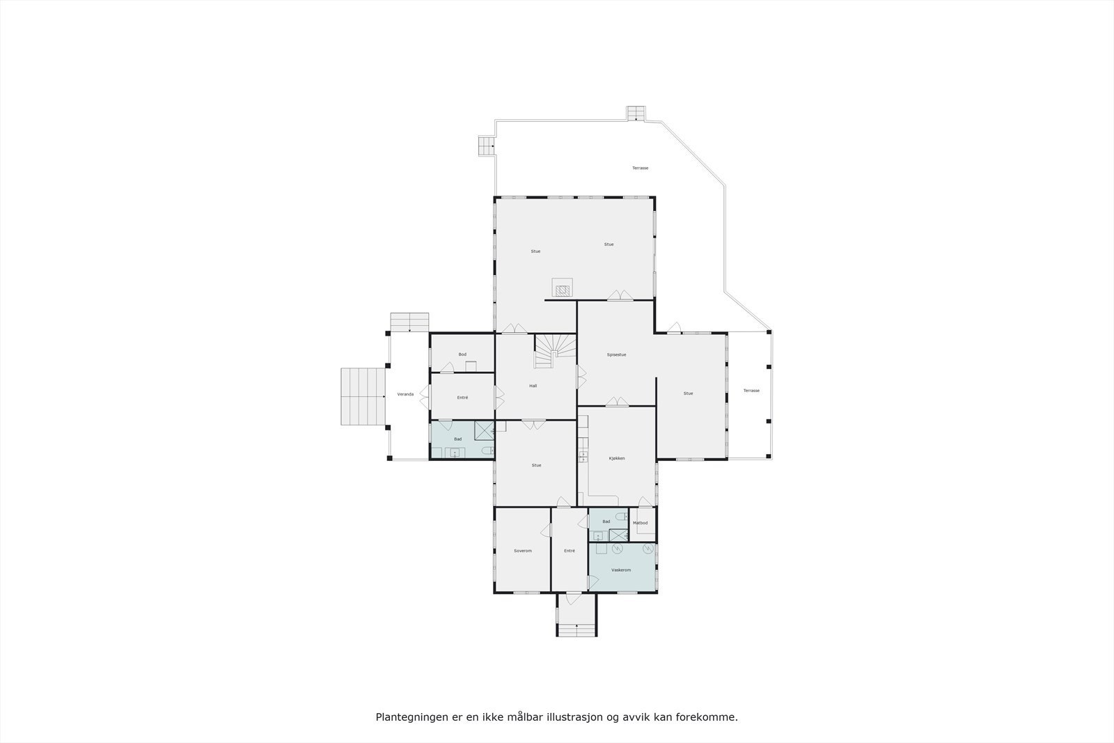 Plantegning første etasje Galleribilde