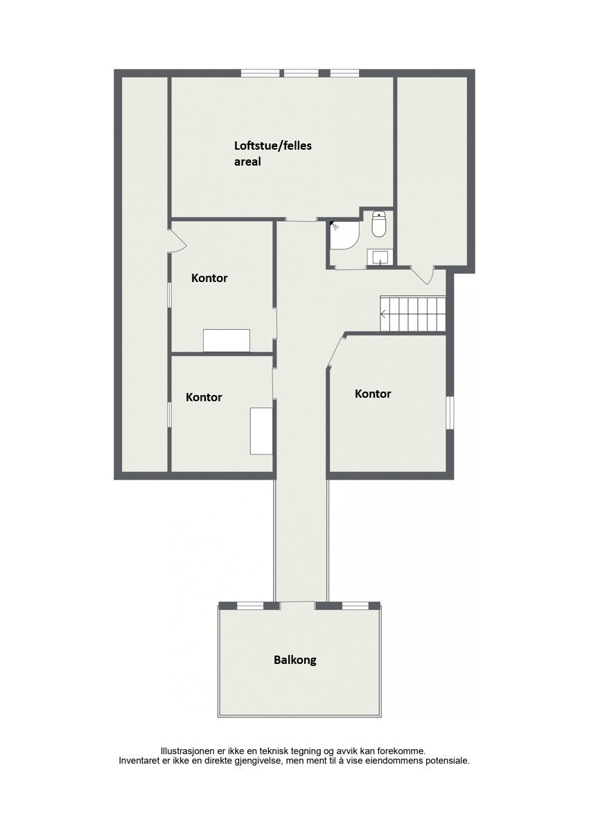 Plantegning 2.etg Galleribilde
