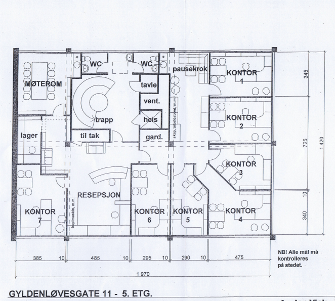 Plantegning - Avviker noe fra dagens faktiske situasjon Galleribilde