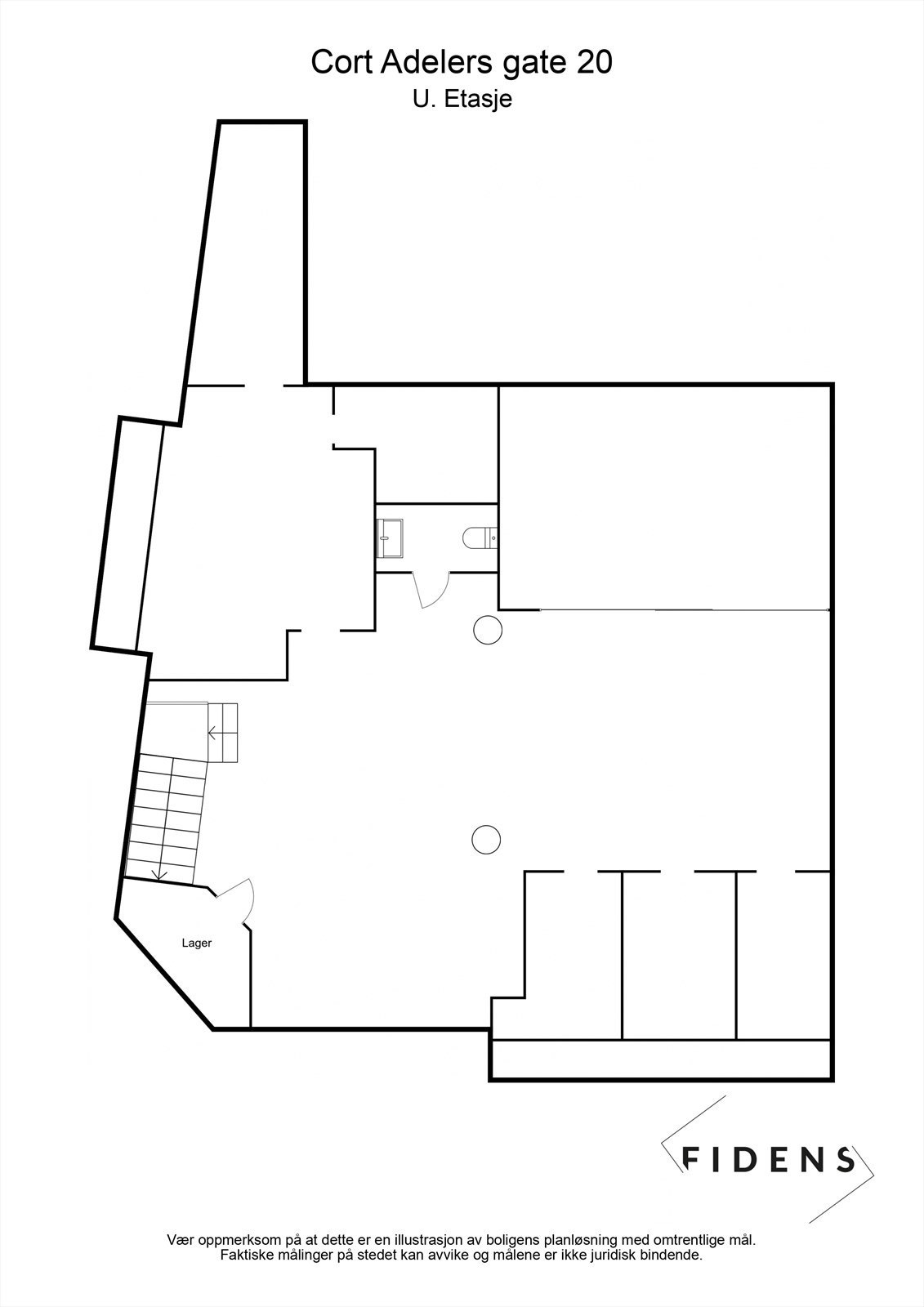 Plantegning u. etasje. Galleribilde
