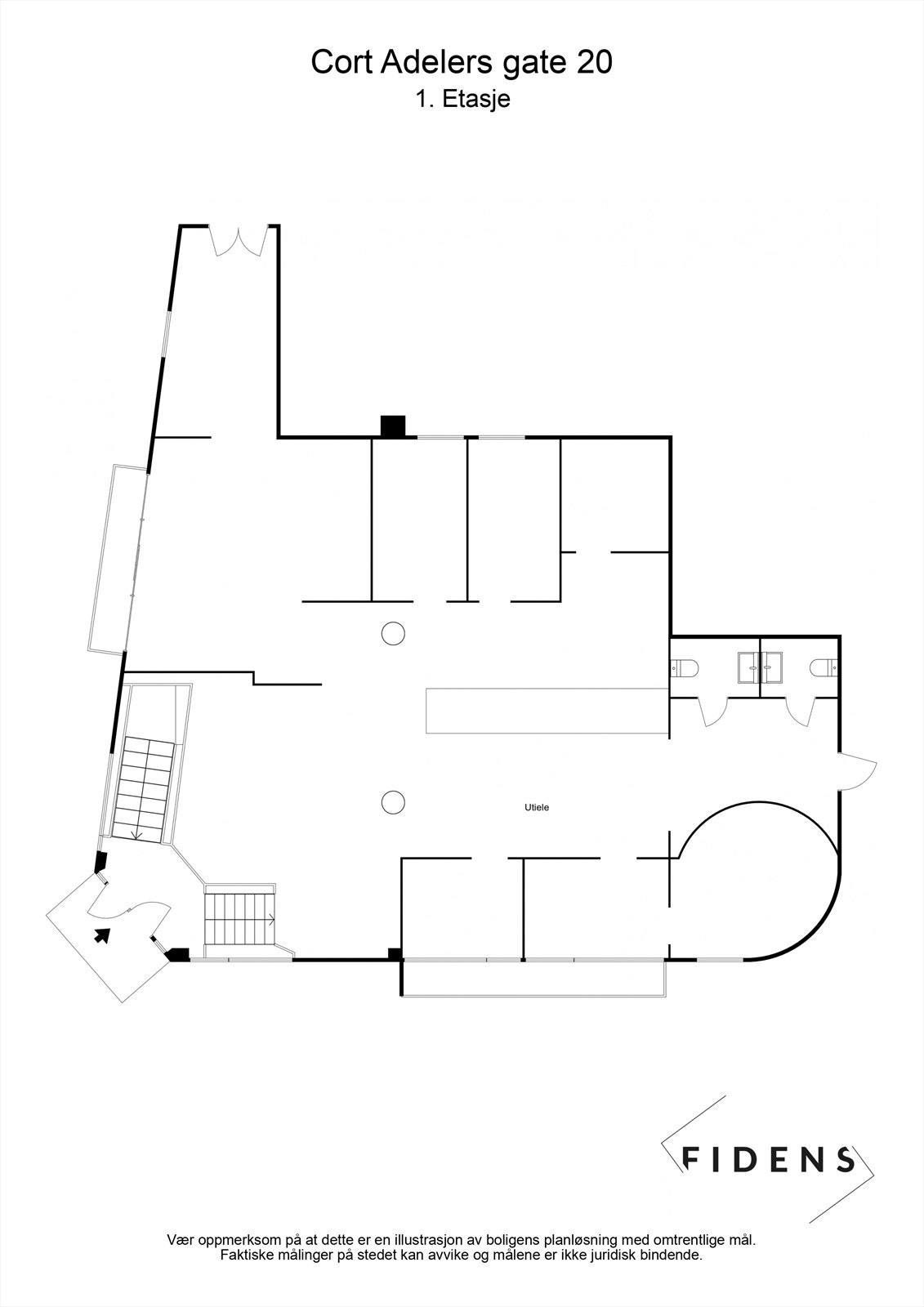 Plantegning 1. etasje. Galleribilde
