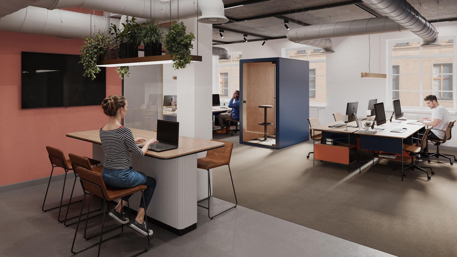 Skisse fra arealer i 5 etasje - ca. 100 kvm Galleribilde