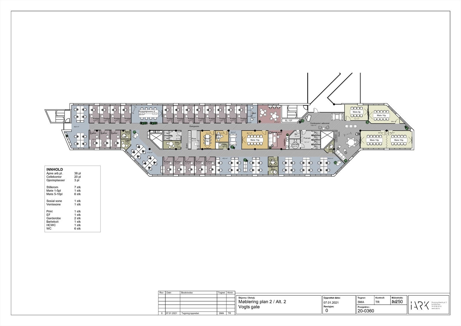 Plantegning Alt. 2 Galleribilde