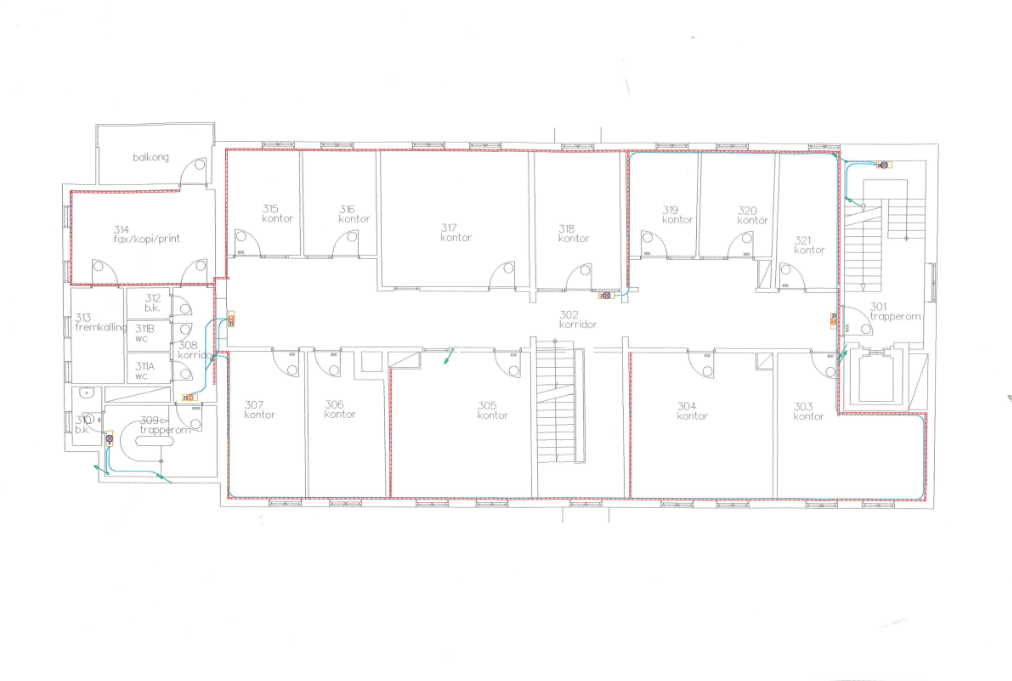 Plantegning 3 etg. Galleribilde