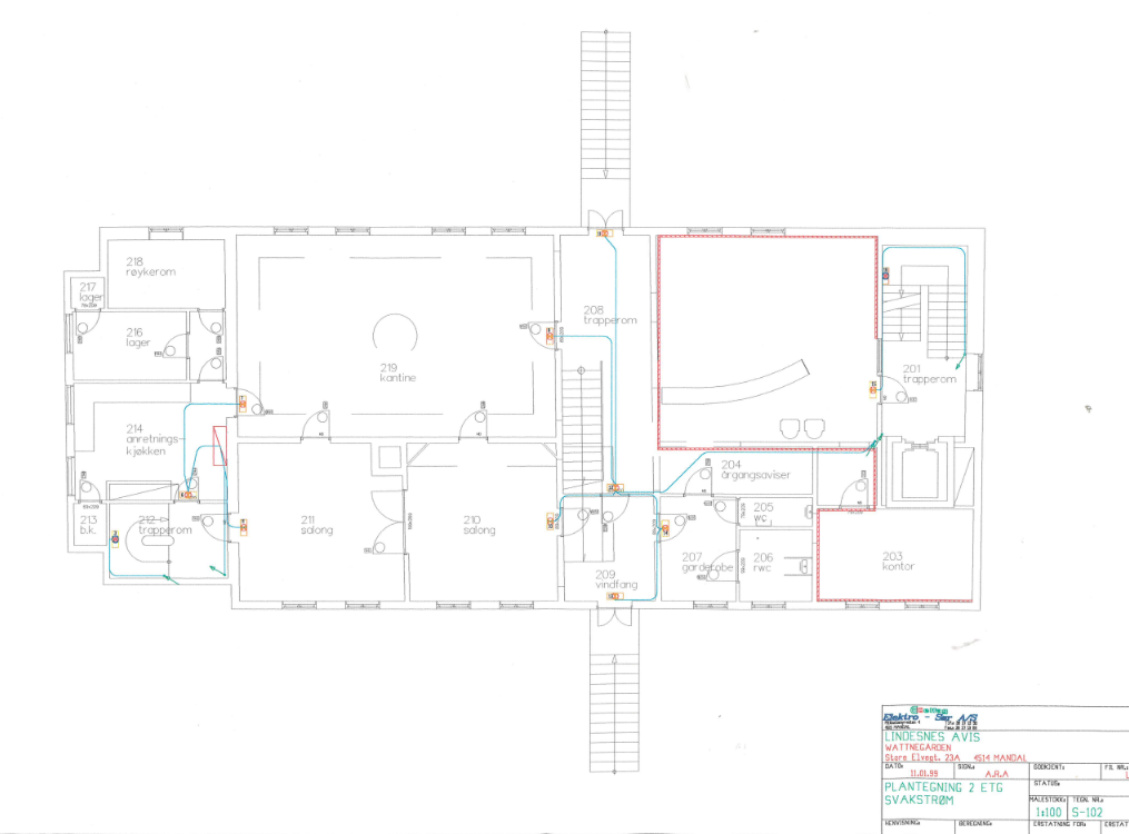 Plantegning 2 etg. Galleribilde