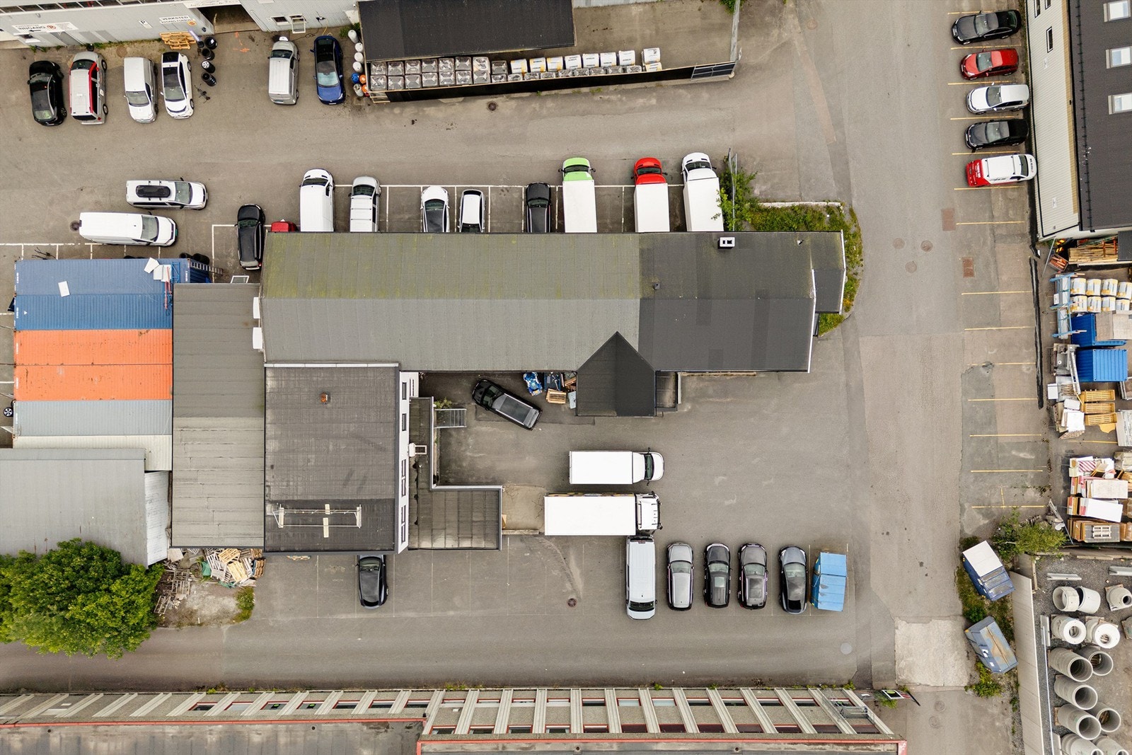 Eiendommen sett ovenfra. Galleribilde