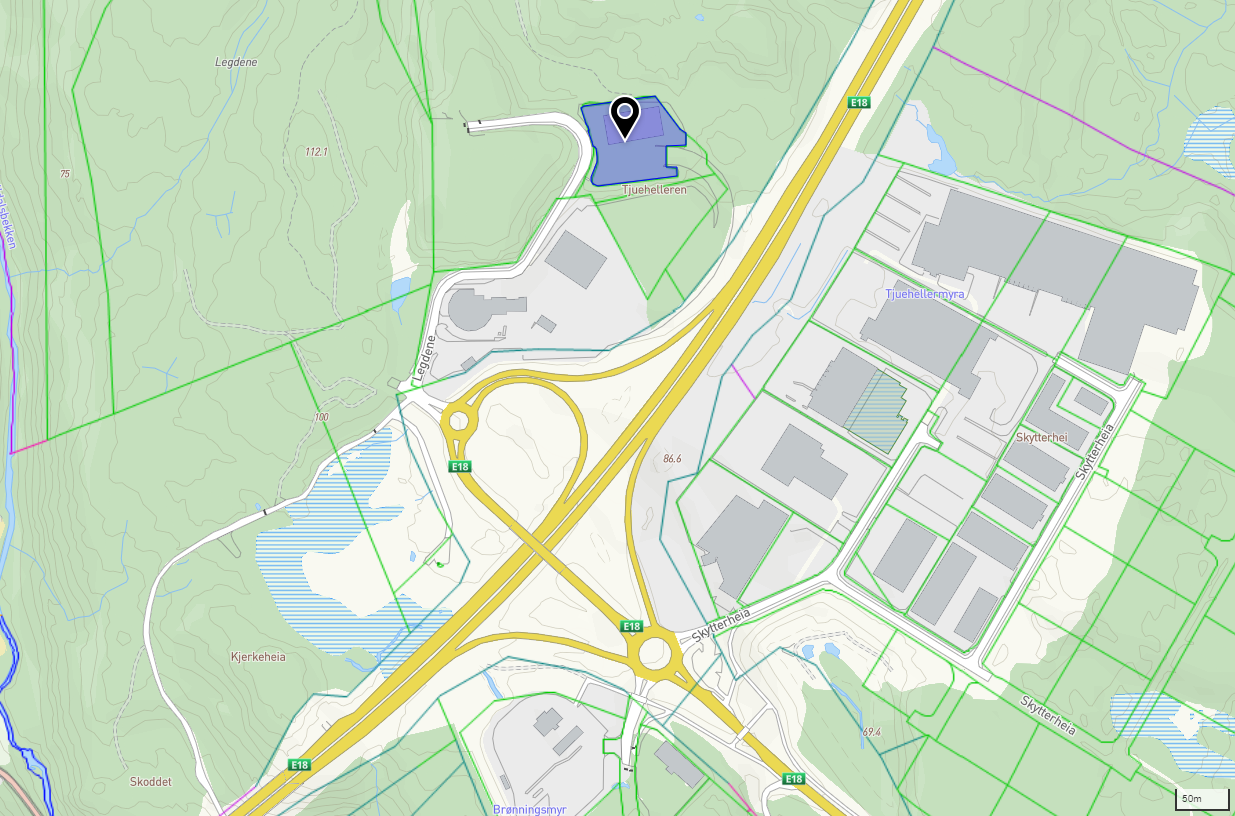 Beliggenhet til E18 Galleribilde