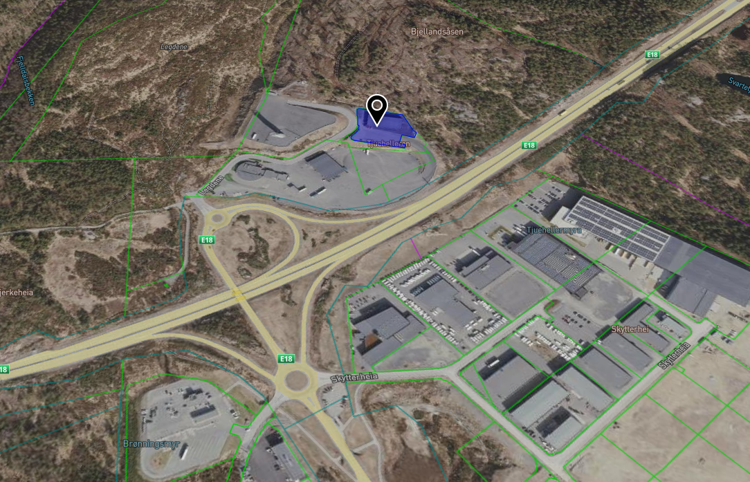 Plassering ift. Agder Næringspark Galleribilde