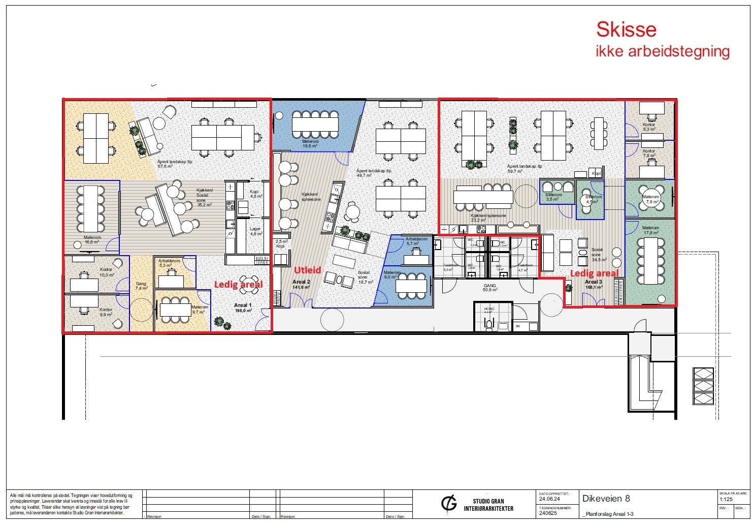 Tegning 2. etasje Galleribilde