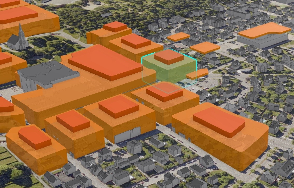 Temakart høyderegulering sentrumsplan Galleribilde