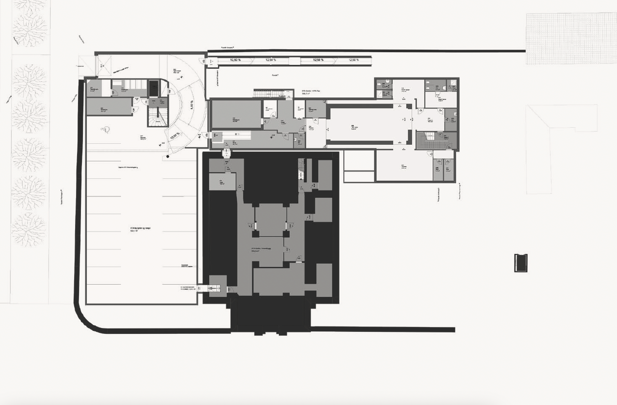 Plantegning U.etg. Galleribilde