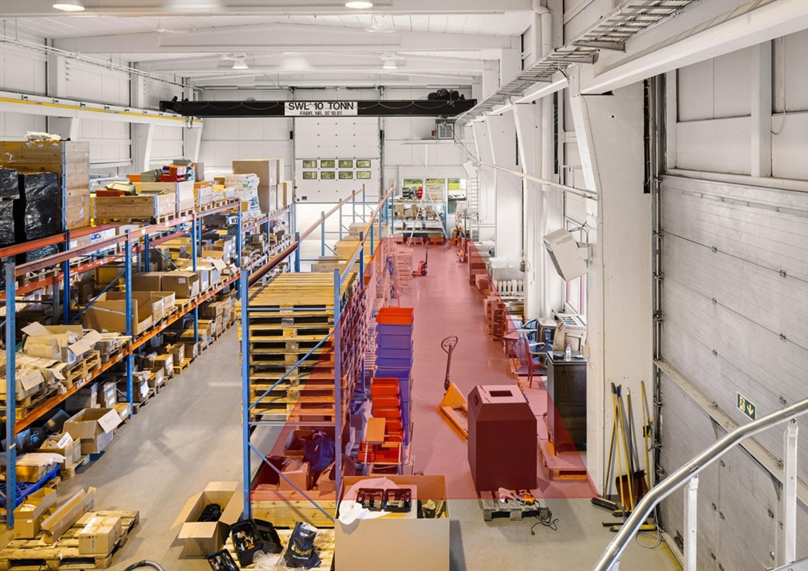 Skisse over lagerareal til leie Galleribilde