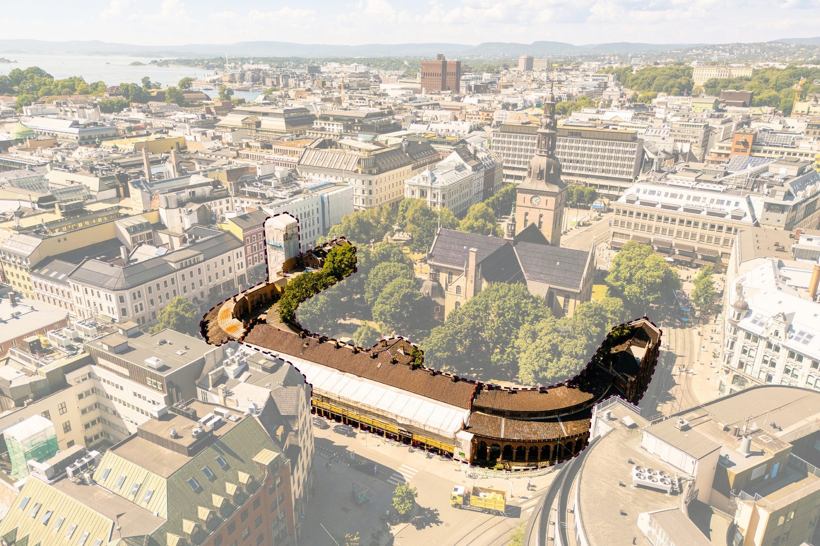 Illustrasjon (megler): Avgrensing av eiendommen som er til salgs. Foto: Fredrik Hansson. Galleribilde