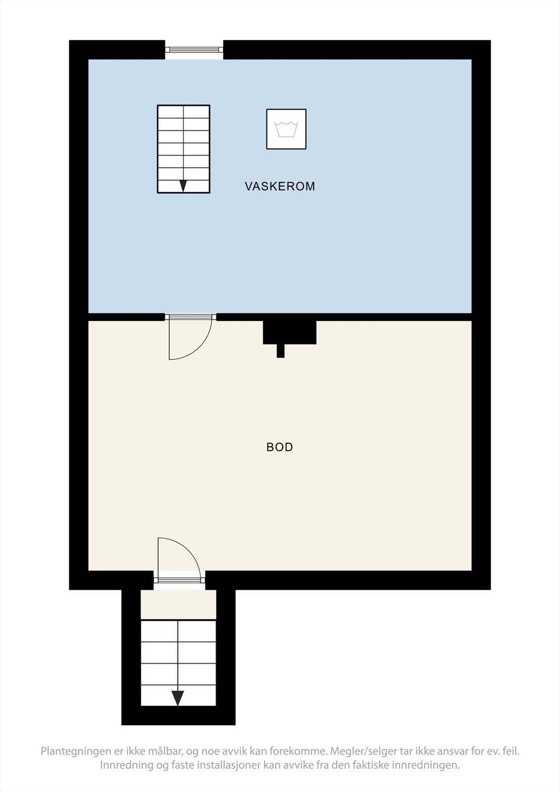 Plantegning, kjeller. Galleribilde