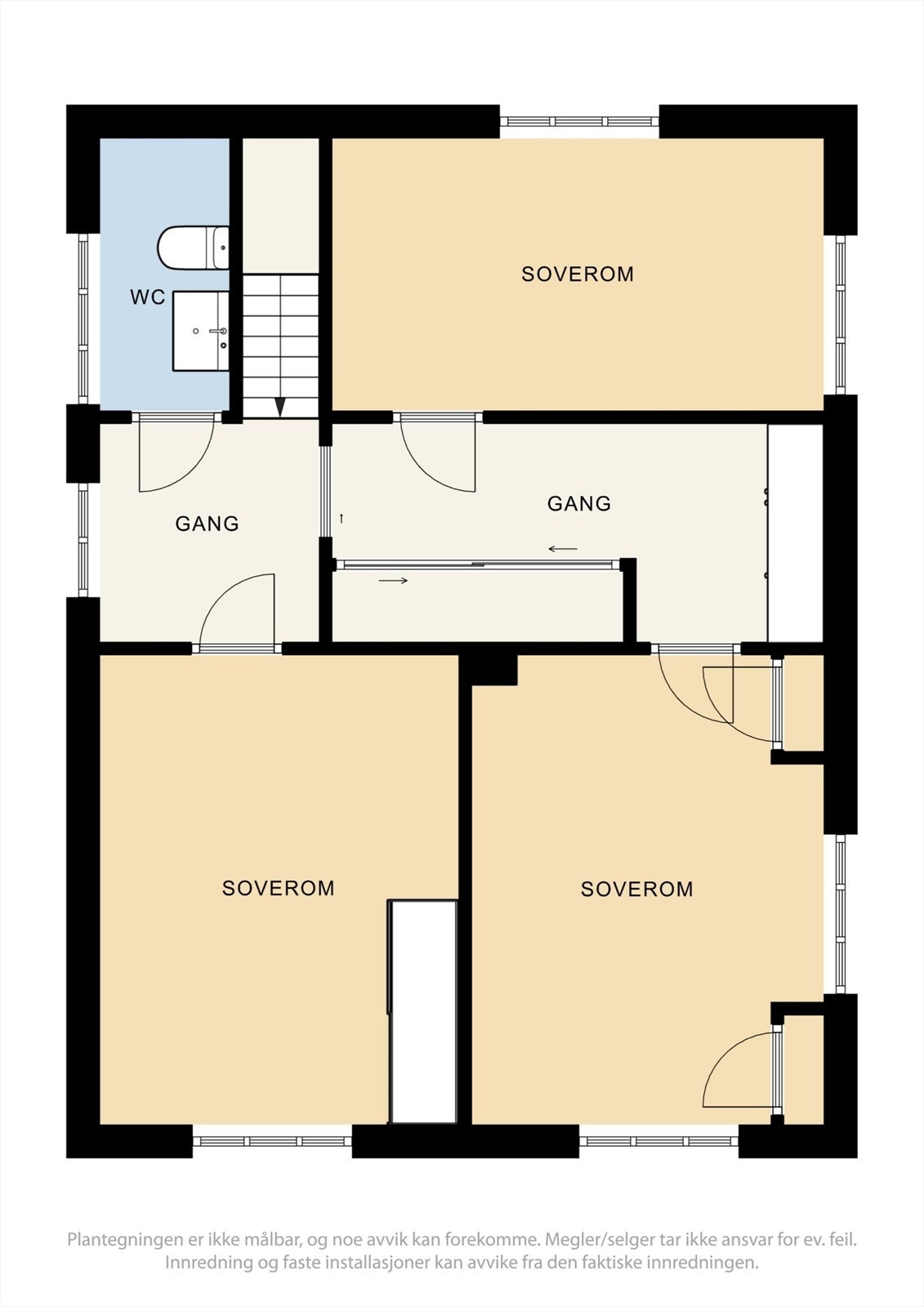 Plantegning, andre etasje. Galleribilde
