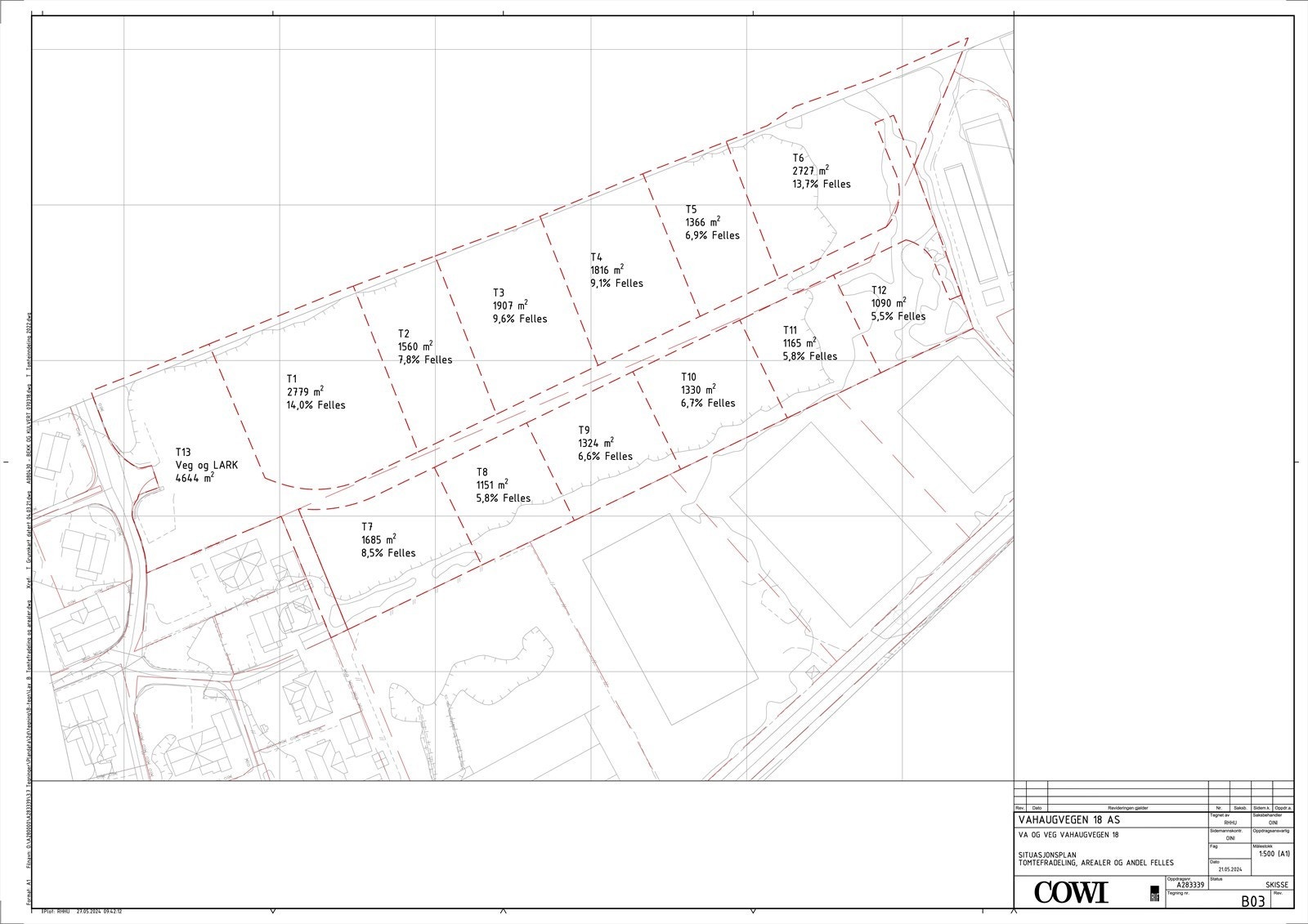 Tomtekart (Tomt 9-10-11 ledig) Galleribilde