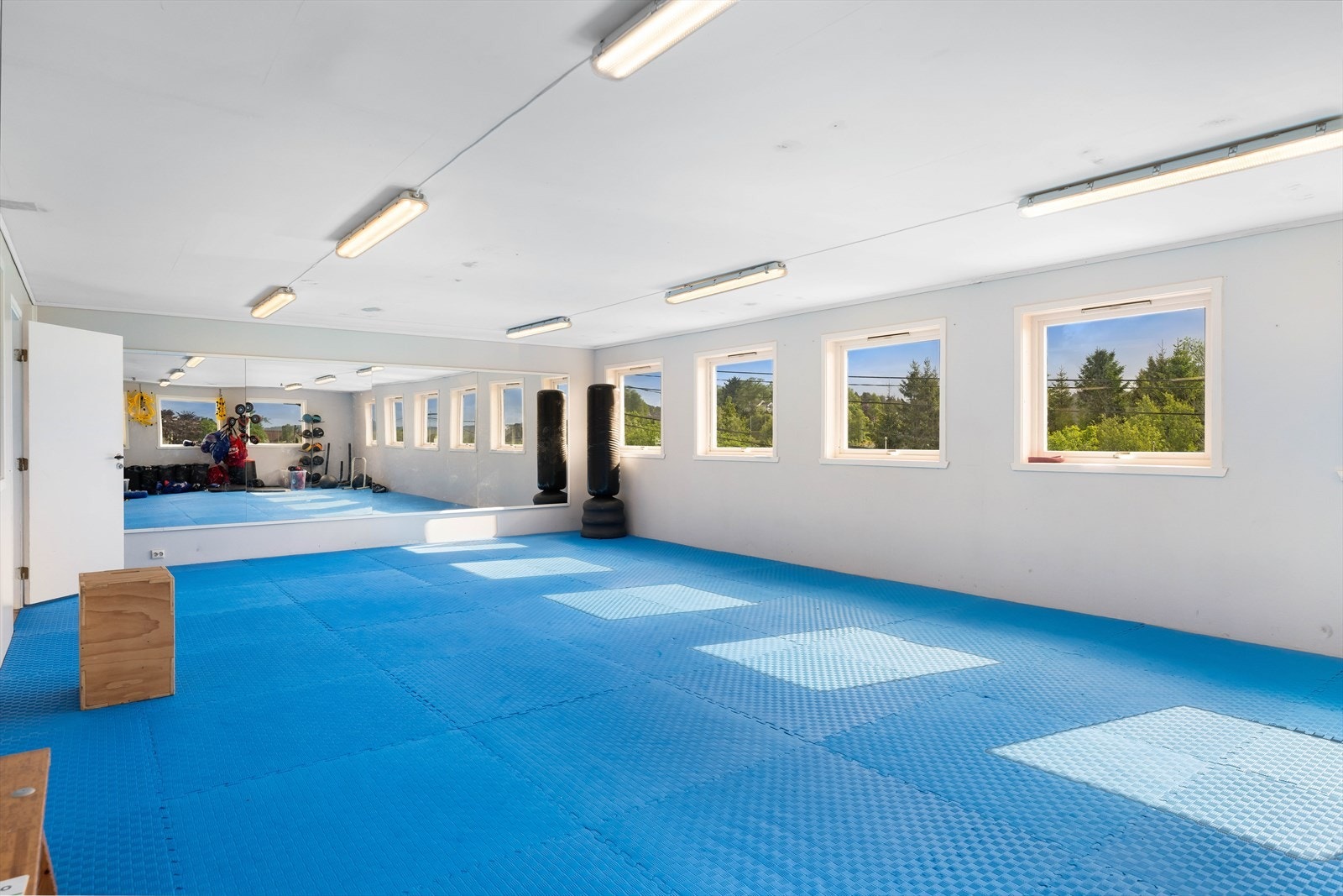 Den ene av treningsrommene i andre etasje. Galleribilde