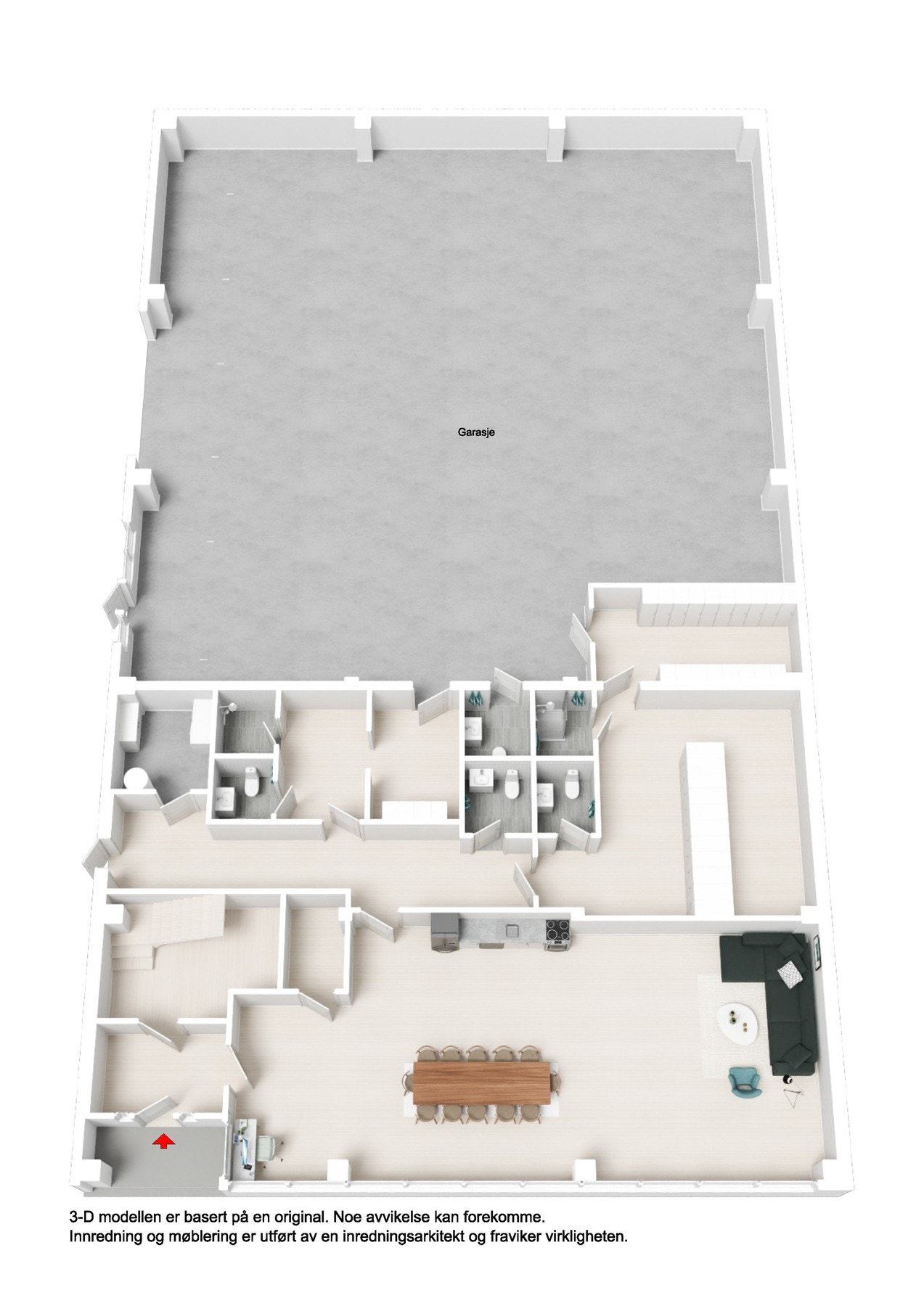 Plantegning bakkeplan. Galleribilde