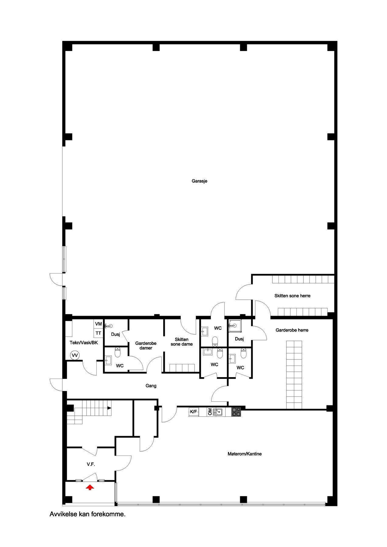 Plantegning bakkeplan. Galleribilde