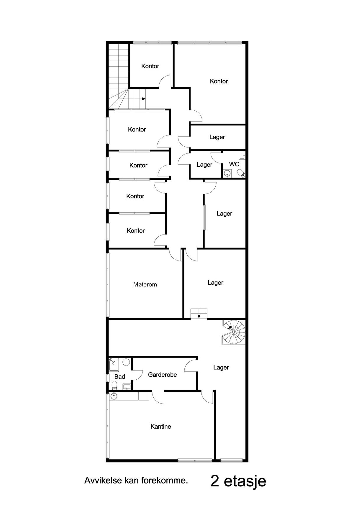 Plantegning 2. etasje Galleribilde